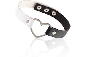 UINNOSSVC Cuore Girocollo Punk Choker Cuore Girocollo Cuore Punk Girocollo In Pelle Collana Girocollo In Pelle Pu Gotico Colletto Da Donna Party Cuore Collare Donna Gotico Collare Catena Collane da donna