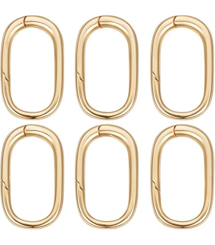 Bobeey Lot De 4 Mousquetons Ronds En Métal à Ressort Pour Porte Cles Mousquetons A Ressort Boucle A Ressort Anneau Plat En O Pour Sacs A Main~p127754071