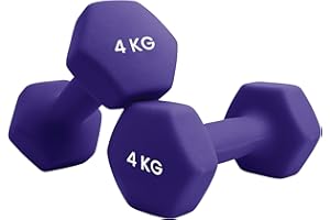 unycos - Coppia di Manubri【Ghisa/Neoprene】Esagonale da 1-10 kg, Set di Pesi Antiscivolo per Uomini/Donne, Palestra in Casa, Fitness, Allenamento della Forza, Include E-Book con 30 Esercizi