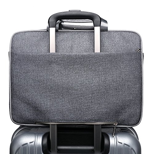 CoolBELL 15 6 Zoll Laptop Tasche Nylon Schultertasche mehrfach Abteil Messenger Bag Handtasche Tablet Aktentasche f  r Laptop   Tablet   Macbook Grau