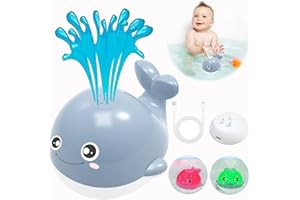 VI AI Jouets de bain pour bébé, jouets de bain lumineux rechargeables pour bébé, jouet d'arrosage lumineux à DEL, étanche IPX7