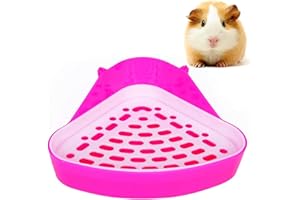 Small Animal Triangle Toilet Potty Trainer, POTWPOT Rabbit Litter Tray Hamster Toilet Corner Litter Tray Training for Small Animal Hamster Chinchilla Guinea Pig Cat Bunny Ferret(Rose red)