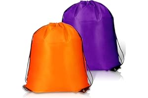 AURUZA 2PCS Drawstring Bags,PE Bags Drawstring Gym Bags String Swim Trainer Bag Personalised Drawstring Bag for Adults Women Children Kids Suitable for Sports School Gym Travel Swimming