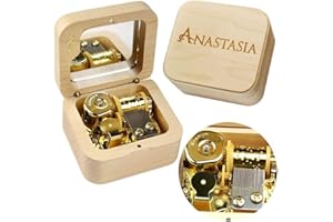 Sinzyo Anastasia-Once Upon a December Scatola Musicale Vintage in Legno Movimento Natale San Valentino Regalo di Compleanno (Nota Musicale di Acero)