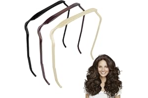 Frdelma Cerchietto Capelli Ricci, 3 Pezzi Capelli Ricci Spessi Fascia Grande Invisibile Cerchietto, per Uomini Signore Capelli ricci e acconciati