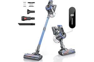 HONITURE Cordless Vacuum Cleaner 450W/38KPa Stick Vacuum Cleaners with LCD Touch Screen, 55Min Runtime Battery,1.2 L Dust Cup, Lightweight Handheld Cordless Vacuum for Carpet Pet Hair Floors