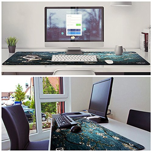 CACOY XL-Großes Gaming Mauspad 1000 x 400 x 2 mm Mausunterlage Büro Schreibtisch Mausmatte Anti-Rutsch Neopren Matte für Maus Keyboard Laptops Computer und mehr - 5