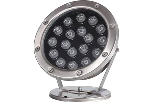 WZYDYDY Lumière sous-Marine Imperméable (Blanc Chaud) 18w 12v Projecteur sous-Marin Bassin en Acier Inoxydable pour Piscine, Fontaine, étang D'efficacité Énergétique IP68
