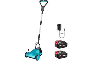 IERAKOR Tosaerba a Batteria, 21V Tagliaerba Elettrico, Taglio 21 cm, 2 x 4.0Ah Batteria e Caricatore, 3 Altezze di Taglio, Motore Brushless, Doppio Interruttore di Sicurezza, Leggero per Giardini, Fattorie