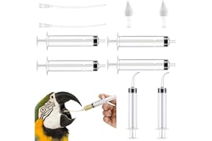 OTKARXUS Bird Feeding Syringe Set,6PCS Baby Bird Syringe Feeders with Parrot Feeding Tube and Spoon,Measuring Syringes Tools for Small Animals Kittens Puppies Scientific Industrial Labs