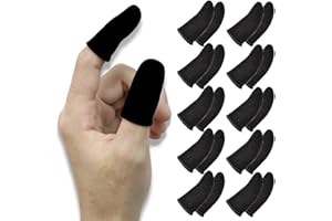 MIKIULY PUBG Mobile Game Finger Sleeve, Handy-Gaming Finger Sleeve, Professionelle Gaming-Fingerlinge, Touchscreen Fingerhülse, Atmungsaktiv Gaming DaumenhüLlen,Schweißbeständig,Hohe Empfindlichkeit,10 Paare