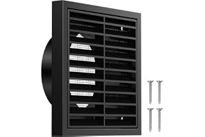 Hon&Guan 100 mm ventilationsgaller rektangulärt med integrerad insektsskydd, ABS frånluftsgitter ventilationsskydd fläns gall