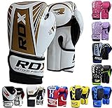RDX Maya Hide Leather 4oz, 6oz Kids Boxing Gloves Junior Punch Bag MMA Training Muay Thai Mitts