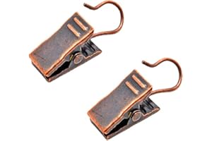 Anawakia - Juego de 20 ganchos para cortinas, anillos de pinza, clips de cortina, de acero inoxidable con ganchos (cobre)