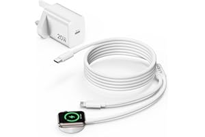 AUTALLGEE 𝐔𝐩𝐠𝐫𝐚𝐝𝐞𝐝 2 in 1 for Apple Watch Charger,USB C to Lighting Cable,Fast Charging Cable with 20W Wall Charger for iWatch Series 10/9/8/7/6/5/SE/Ultra & iPhone 14/13/12/AirPods ﻿