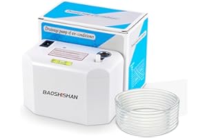 BAOSHISHAN Condensate Pump 24L/H Condensate Lifting System with Overflow Alarm,5M Hose,200ML Water Reservoir,Condensation Pump for 7KW Power Air Conditioning Systems