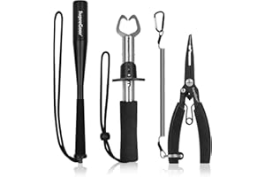 ‎SUPREGEAR supregear Angelwerkzeug-Set, Angelzange mit Scheide/Lanyard, Fischlippen-Greifer, Aluminium Fishing Fischtöter, Salzwasser-Angelausrüstung, Angelgeschenke für Männer