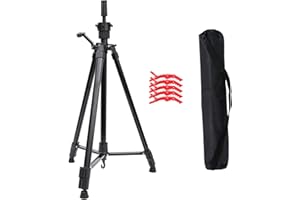 WXYYKX Übungskopfständer Übungskopfhalter Übungskopf Stativ Aluminium & Kunststoff/ 58-160cm/ Klappbar/Teleskopbeine/Tragesack/Extra Abteilklammern