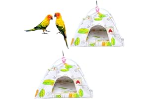 Vinnykud Papageienzelt mit Kissen Vogel Papagei Hängematte Abnehmbar und Waschbar Hängen Höhle Käfig Vogelnest Hütte Zelt Bett