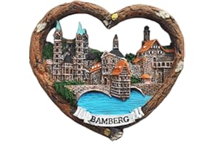 MOIILVCLA Bamberg Bawaria Niemcy magnes na lodówkę pamiątka podróż lodówka dekoracja 3D magnetyczna naklejka ręcznie malowane rzemiosło