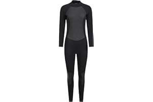 Mountain Warehouse Women's 2.5mm Thickness Full Wetsuit - UPF 50+, Contour Fit, Adjustable Neck, Rubber Panel for Improved Grip - Long Sleeve Spring Summer Wet Suit for Bodyboarding & Surfing