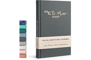 URBESTSELF The 6-Minute Diary (El Diario de 6 Minutos en inglés) | 6 Minutes a Day for More Mindfulness, Happiness and Productivity | A Simple and Effective Gratitude Journal (negro)