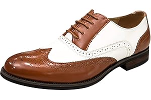 wealsex Brogue Hombre Zapatos Dos Tonos Moda Zapatos de Cordones Oxfords