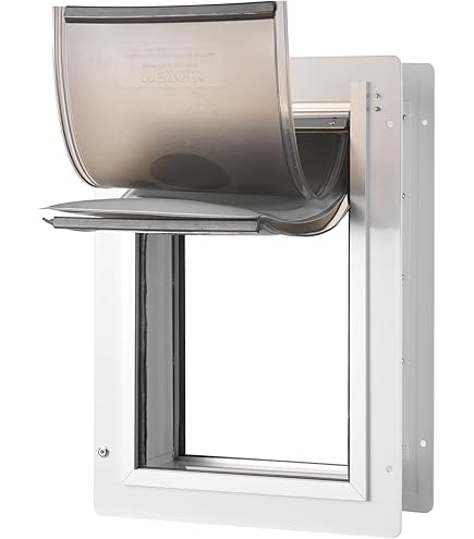 thumbnail image 2 of Saintrygo Pet Door For Cats And Dog Cat Flap Door Interior Exterior Cat Weatherproof Pet 4-Way Rotary Lock For Cats Doggie Kittens, 8 X 8.6 Inches 2 of 9