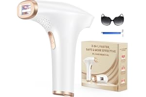 ZKMAGIC 2024 Epilatore Luce Pulsata, IPL Epilatore Laser 999900 Flash, 9 Livelli e 3 Funzioni - HR/SC/RA per Donne e Uomini, Tutto il Corpo