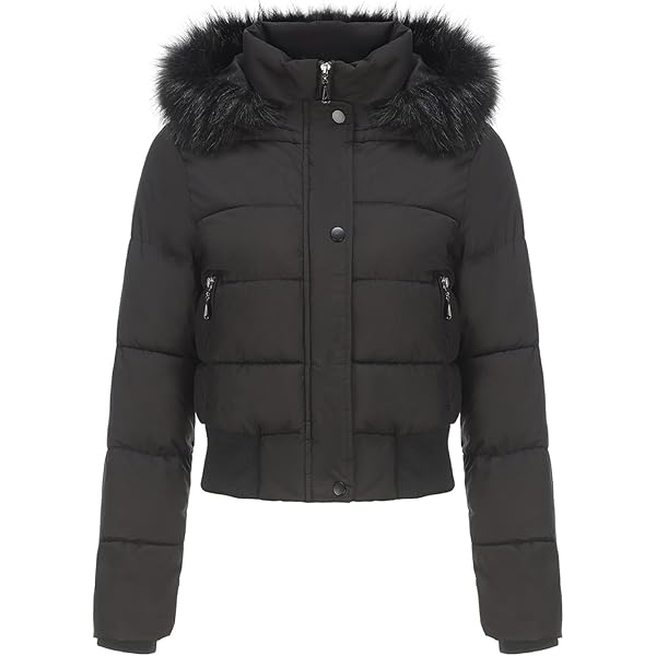 Generisch Winterjas voor dames, warm, kort, gewatteerde jas met
