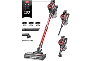 ‎BUTURE BuTure Akku Staubsauger JR700, 38000PA/450W Staubsauger kabellos, Kabelloser Staubsauger bis zu 55 MIN Laufzeit, Abnehmbarer Akku, Farb Touchscreen, Akkusauger Harter Boden, Teppiche, Tierhaare