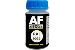 Alex Flittner Designs Lackstift RAL 9016 VERKEHRSWEISS matt 50ml schnelltrocknend Acryl