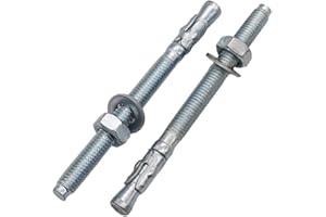 SKIR'CO (20 pcs) Ancres à coin plaquées zinc M8 x 100 mm, chevilles métalliques, boulon d'ancrage, ancres de maçonnerie, ancre en béton