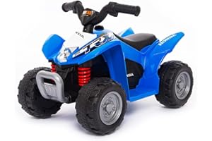 Quad pour Enfants Honda H3 de Babycar | Alimentation 6 Volts Lumières et Sons Pédale d'accélération Démarrage progressif (Bleu)