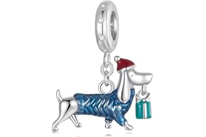 Qings Wisiorek Charms Boże Narodzenie na bransoletki 925 Sterling Silver bałwan renifer płatek śniegu choinka piernik dzwonek kufel zawieszka na naszyjnik biżuteria świąteczna dla kobiet