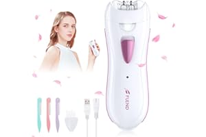 BUBBACARE Epilierer Damen, Kabellose Gesichtsepilierer zur Gesichts & Körper Wiederaufladbar Gesichts Epeliergerät mit LED Licht Schmerzfrei Mini Epilierer für Intimbereich Gesicht Achselhöhle Bein Bikinizone