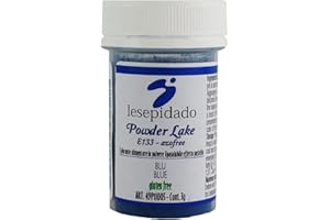 LESEPIDADO SRL Colorante alimentare in polvere liposolubile 3g Blu. Per colorare masse grasse, creme, cioccolato e pasta di zucchero. Usalo in polvere per decorare con pennello