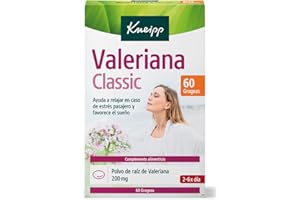 Kneipp Valeriana Classic, Ayuda a Relajar en Caso de Estrés y Favorece el Sueño, 60 Grageas