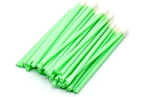 PAITOK Desechables Brochas para labios Varitas,200 Piezas aplicador de lápiz labial,pinceles de labios correctores de brillo labial, herramientas de maquillaje para labios y ojos (Verde)
