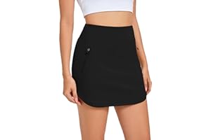 Jhsnjnr Women's Tennis Skirt with Zipper Pockets Short Athletic High Waisted Golf Skort Activewear Summer Skirts