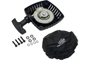 smTSRC Pull Starter with Dust Cover for 23-30.5cc Fit 1/5 HPI RV KM FS LOSI FG GOPED (Flat metal core)