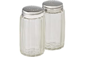 IBILI 768715 Salt & Pepper Shaker Set Small, Stainless Steel, Silver/Transparent, 9 x 8 x 4 cm