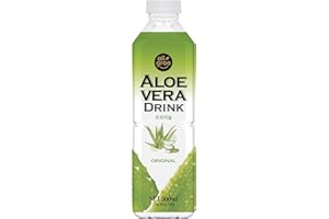 Allgroo Bebida de Aloe Vera, bebida refrescante de Aloe Vera, sabor: Pura con miel y pulpa, embalaje de un solo uso, paquete económico, 12 x 500 ml