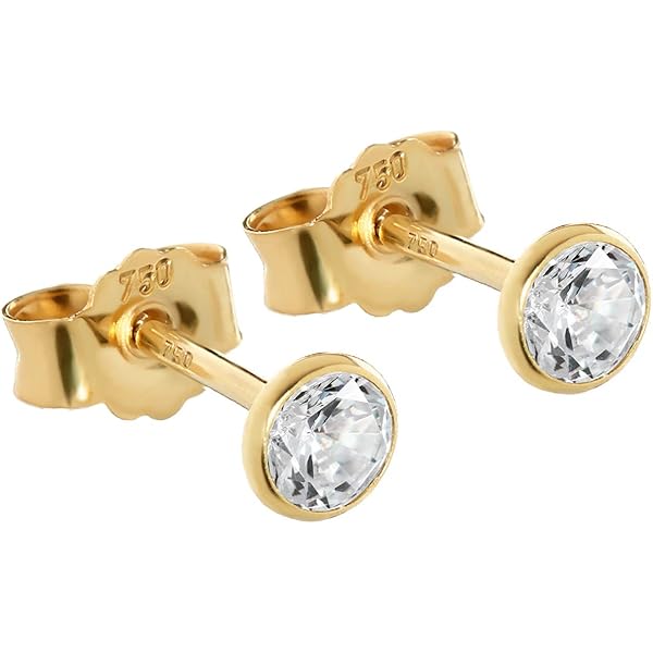 NKlaus Pendientes De Aro Individuales De Oro Blanco 333 O 333,585 Y Oro