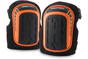 WrightFits Professional Knee Pads, Heavy Duty Support Gel Cushions with High-Density Foam Knee Pad Set - Adjustable Anti-Slip and Strong Straps for Work, Construction, Flooring, Gardening, and Skating