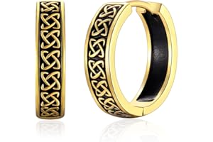 VYYU Silver Earrings for Men - S925 Sterling Silver Earrings for Women, Mens Black Cool Hoop Earrings | Gold Sleeper Earrings Jewellery Gifts Earrings for Men Christmas Birthday Gifts, 10/12/14mm