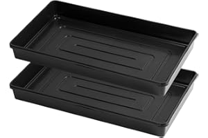 Pullmer Kunststoffwanne, Pflanzschale groß, Auffangwanne, Plastikwanne flach, 55,5x31,5x6,5 cm, 2 Stück, Pflanzenwanne Kunststoff, Anzuchtschalen