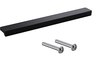 Gedotec Maniglia in alluminio massiccio | Maniglia per cassetti in nero | ANGLE | Design maniglia per cassetti con lunghezza 300 mm | Maniglia per ante dell'armadio | 1 pezzo