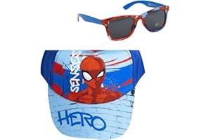 CERDÁ LIFE'S LITTLE MOMENTS Ensemble casquette et lunettes de soleil Spiderman pour garçons et filles - Lunettes et casquette Spiderman Style moderne et résistant, Spider Hero, taille unique