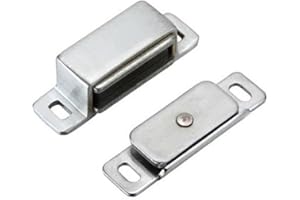 CHIVROSE LTD Quality Heavy Duty Magnetic Catch with 6kg Pull Rating + Screws (Satin Chrome)